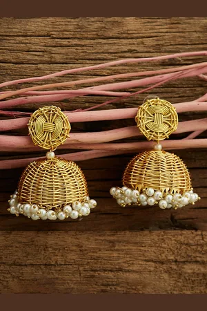 ATIBELLE Gold Plated Jhumkas