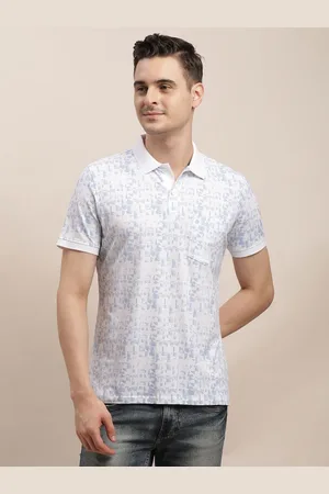 Turtle Men Printed Polo Collar Pockets Slim Fit T-shirt