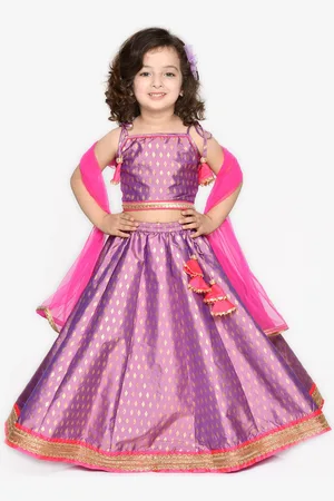 SAKA DESIGNS Girls Printed Gotta Patti Ready to Wear Lehenga & Blouse With Dupatta