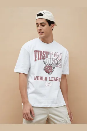 Lifestyle Men Typography Printed Applique T-shirt