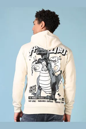 V-Mart Men Printed Hooded Sweatshirt