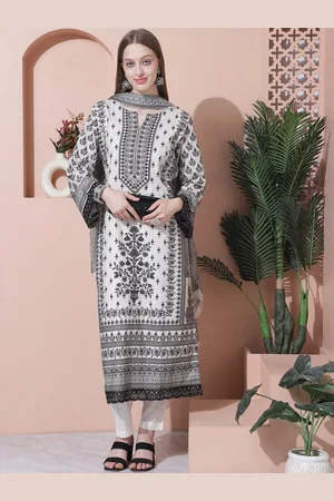Stylee Lifestyle Floral Embroidered Pure Cotton Unstitched Dress Material