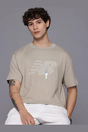 New Balance Brand Logo Print Drop-Shoulder Sleeves Cotton Longline T-Shirt