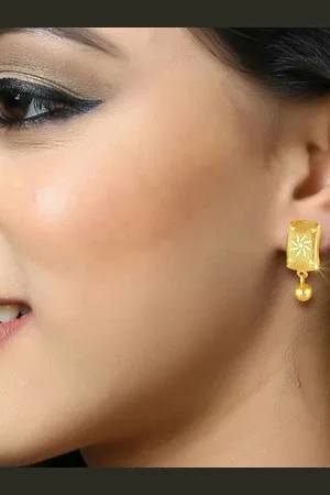 DIVASTRI Gold-Plated Contemporary Drop Earrings