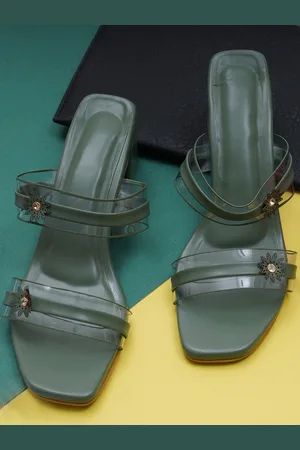 Misto Green Block Heels