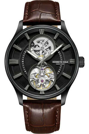 Kenneth Cole Men Printed Dial & Stainless Steel Bracelet Style Straps Analogue Automatic Watch
