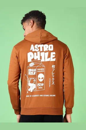 V-Mart Men Printed Hooded Sweatshirt