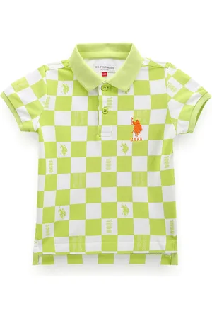 Ralph Lauren Boys Checked Polo Collar Short Sleeves Pure Cotton Regular T-shirt
