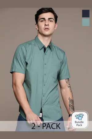 Roadster The Lifestyle Co. Pack of 2 Cotton Poplin Casual Shirt