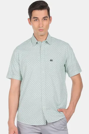 Arrow Men Green Printed Casual Shirt