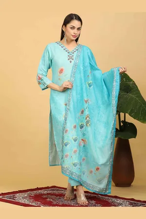 Goldstroms Women Regular Kurta with Trousers & With Dupatta