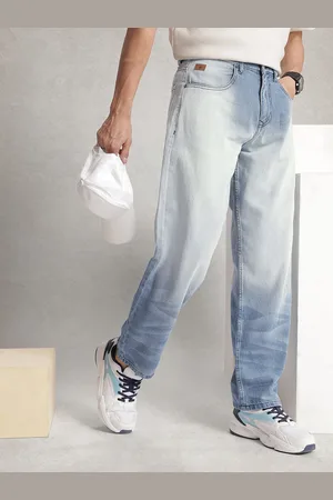 WROGN Men Pure Cotton Loose Heavy Fade Jeans