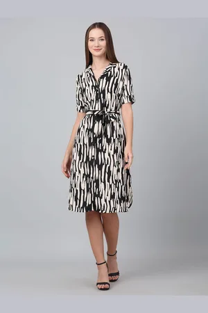 CANTABIL Women Printed Shirt Collar Dress