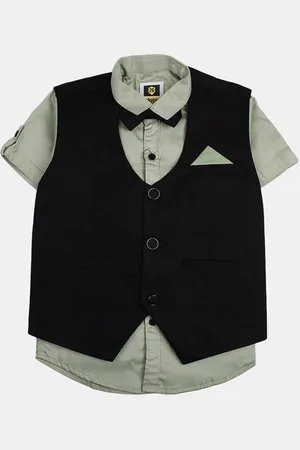 V-Mart Boys Classic Spread Collar Casual Satin Shirt