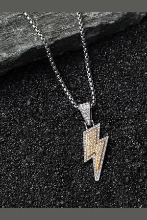 French Accent Silver-Plated Pendant With Chain