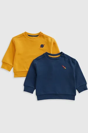 Mothercare Boys Antimicrobial Solid Round Neck Cotton Pullover Sweatshirt