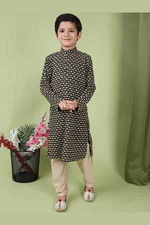 TABARD Boys Ethnic Motifs Embroidered Pure Cotton Kurta