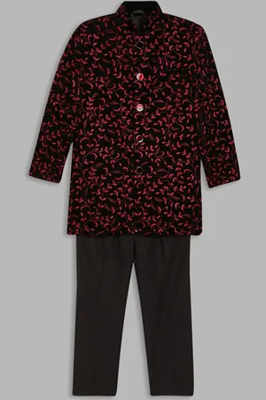 Blue Giraffe Boys Embroidered Sherwani
