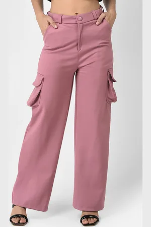 Chemistry Women Relaxed Loose Fit High-Rise Cargos Trousers