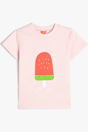 Koton Girls Graphic Printed Pure Cotton T-shirt