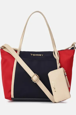 Tommy Hilfiger Colourblocked Structured Solid Sling Bag with Quilted