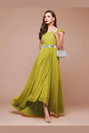 all about you Cold-Shoulder Georgette Maxi Dress