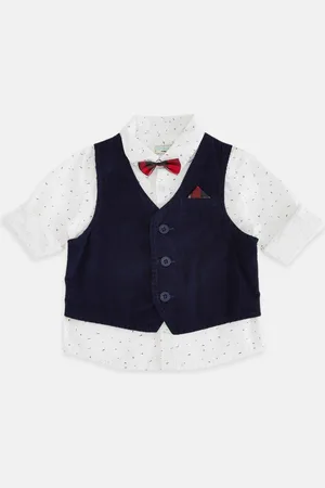 Pantaloons Boys White Printed Party Shirt