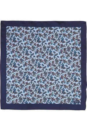 Arrow Men Blue Paisley Printed Pocket Square