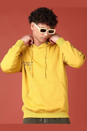 V-Mart Men Casual Solid Hooded Cotton Pullover Sweatshirt