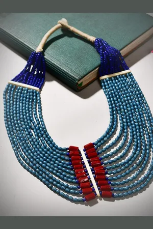 Bamboo Tree Jewels Beaded Layered Necklace
