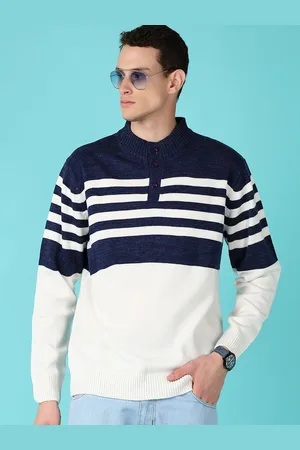 V-Mart Men Striped Pullover