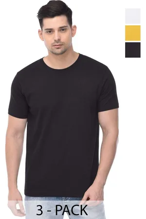 Color Capital Unisex Pack Of 3 Solid Round Neck Cotton T-shirts