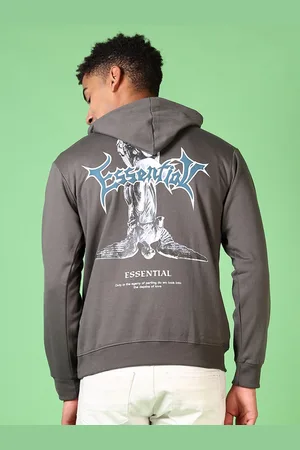 V-Mart Men Printed Hooded Sweatshirt