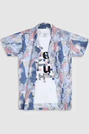 CAVIO Boys Comfort Opaque Printed Casual Shirt