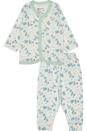 BodyCare Unisex Kids Printed Pure Cotton Top with Pyjamas