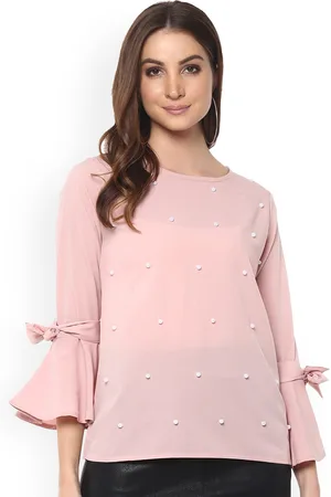 Mayra Women Pink Embellished A-Line Top