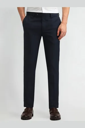 Arrow Men Checked Urban Slim Fit Formal Trousers
