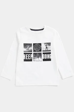 Mothercare Boys Graphic Printed Round Neck Pure Cotton T-shirt