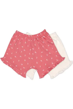 Mothercare Girls Pack Of 2 Printed Cotton Shorts