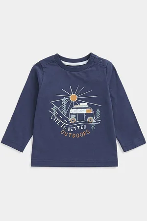 Mothercare Boys Graphic Printed Round Neck Pure Cotton T-shirt