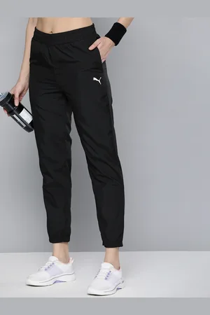 PUMA Women Dry Cell Solid Mid Rise Active Woven Outdoor Joggers