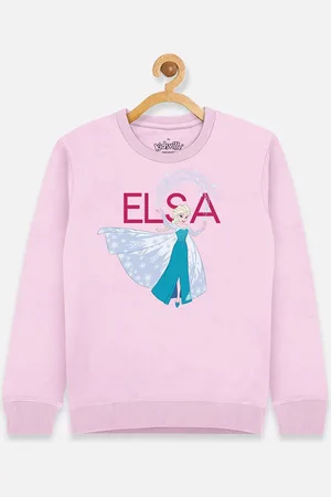 Kidsville Girls Pink Frozen Printed Sweatshirt