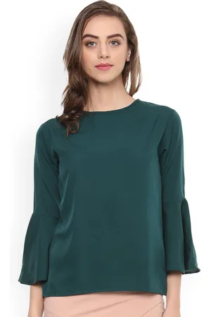 Mayra Women Green Solid Top