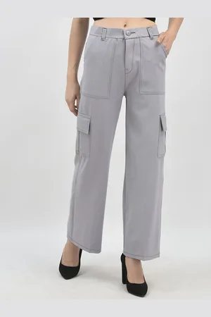 Chemistry Women Relaxed Straight Leg High-Rise Cargos Trousers