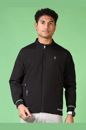 V-Mart Men Mock Collar Solid Cotton Casual Bomber Jacket