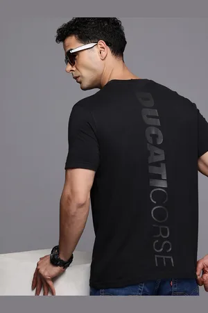 DUCATI Brand Logo Printed Pure Cotton T-shirt