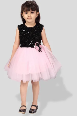 BAESD Girls Embellished Net Fit & Flare Dress