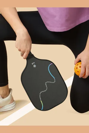 Cult Pack Of 2 Black Pickle Ball-2 Paddle, 2 Indoor & Outdoor ball & a Carry Bag Racquets