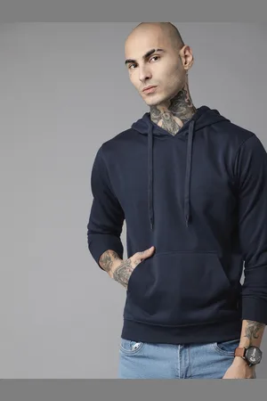 Roadster The Lifestyle Co. Men Solid Hooded Sweatshirt