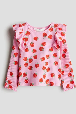 H&M Flounced Cotton Jersey Top